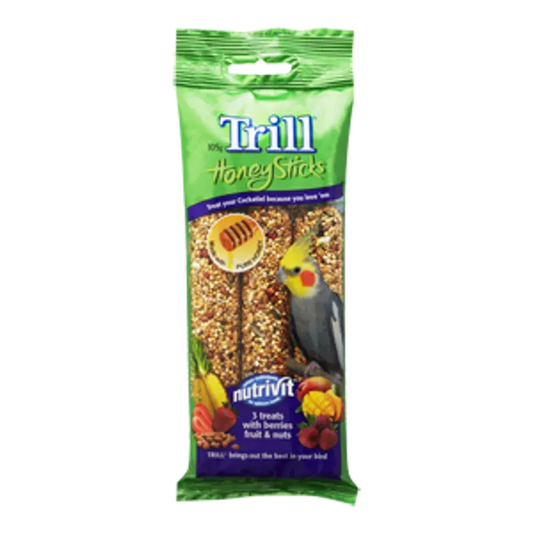 Trill Honeysticks For Cockatiels 105G 8Pk (Om8)