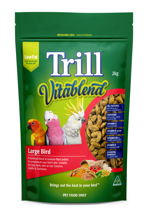 Trill Vitablend Pellets For Large Birds 2Kg