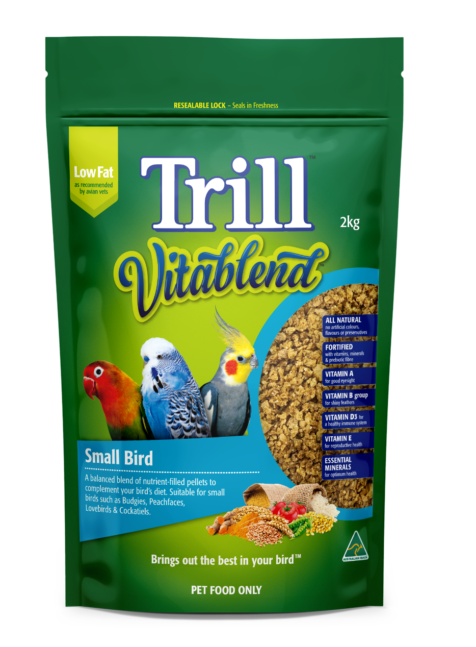 Trill Vitablend Pellets For Small Birds 2Kg