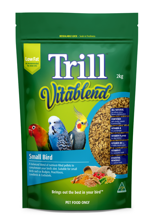 Trill Vitablend Pellets For Small Birds 2Kg