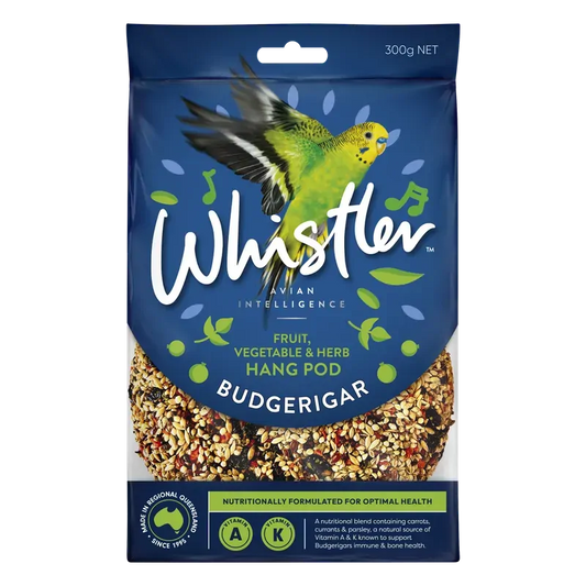 Whistler Budgie Pod Fruit Veg Herb Superfoods 300G 8Pk (Om8)