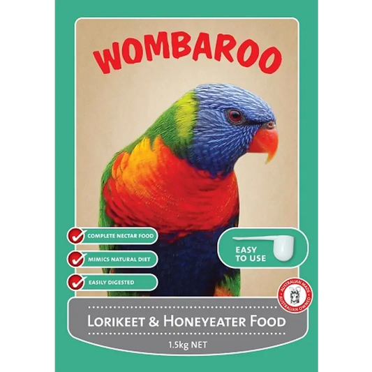 Wombaroo Lorikeet & Honeyeater Food 1.5Kg