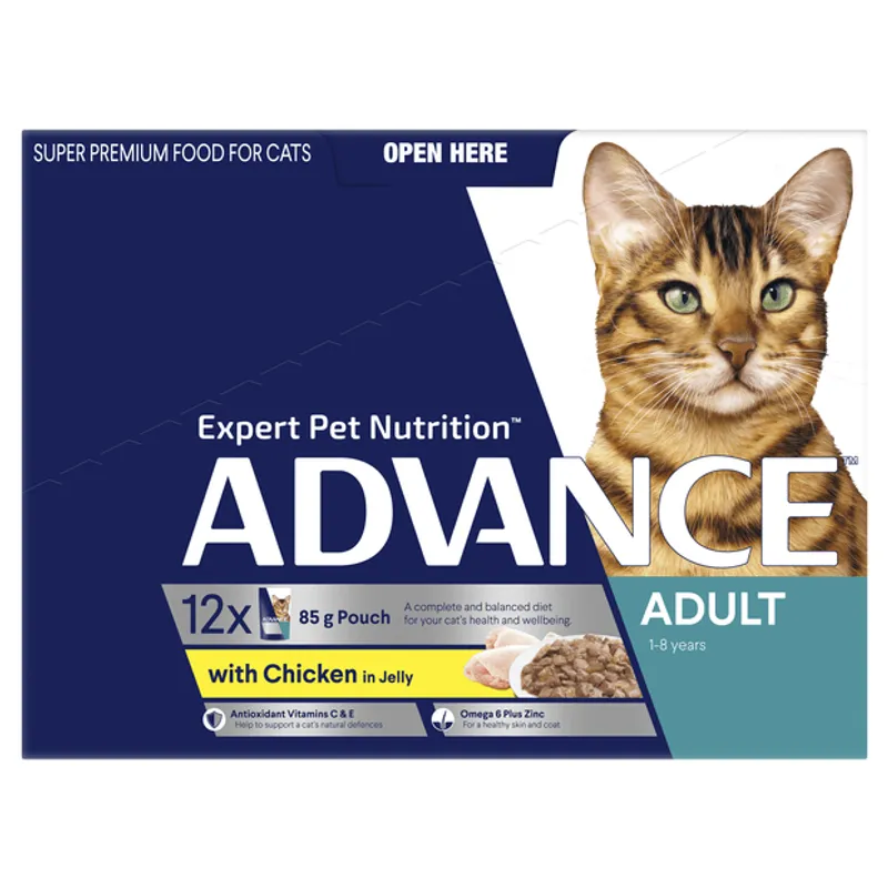 Advance Cat Wet Chicken Jelly Svms 85G 12Pk (Om12)