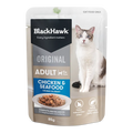 Black Hawk Cat Chicken Seafood In Gravy 85G 12Pk (Om12)