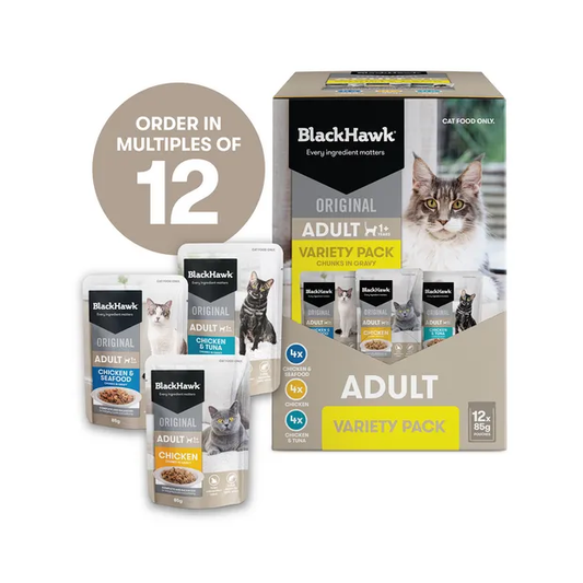 Black Hawk Cat Variety Pack In Gravy 85Gx12