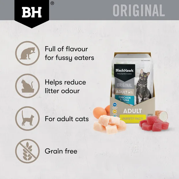 Black Hawk Cat Variety Pack In Gravy 85Gx12