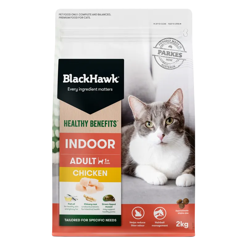 Black Hawk Cat Healthy Benefits Indoor Chkn 2Kg