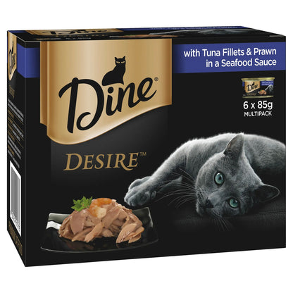 Dine Desire Tuna Flt & Prawn In Sfood Sauce 85G 1X6Pack(239241)