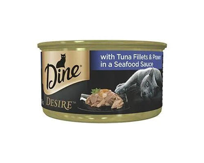 Dine Desire Tuna Flt & Prawn In Sfood Sauce 85G 1X6Pack(239241)