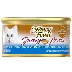 Fancy Feast Gravy Lovers Ocean Whitefish and Tuna Feast 85g 24 Pack