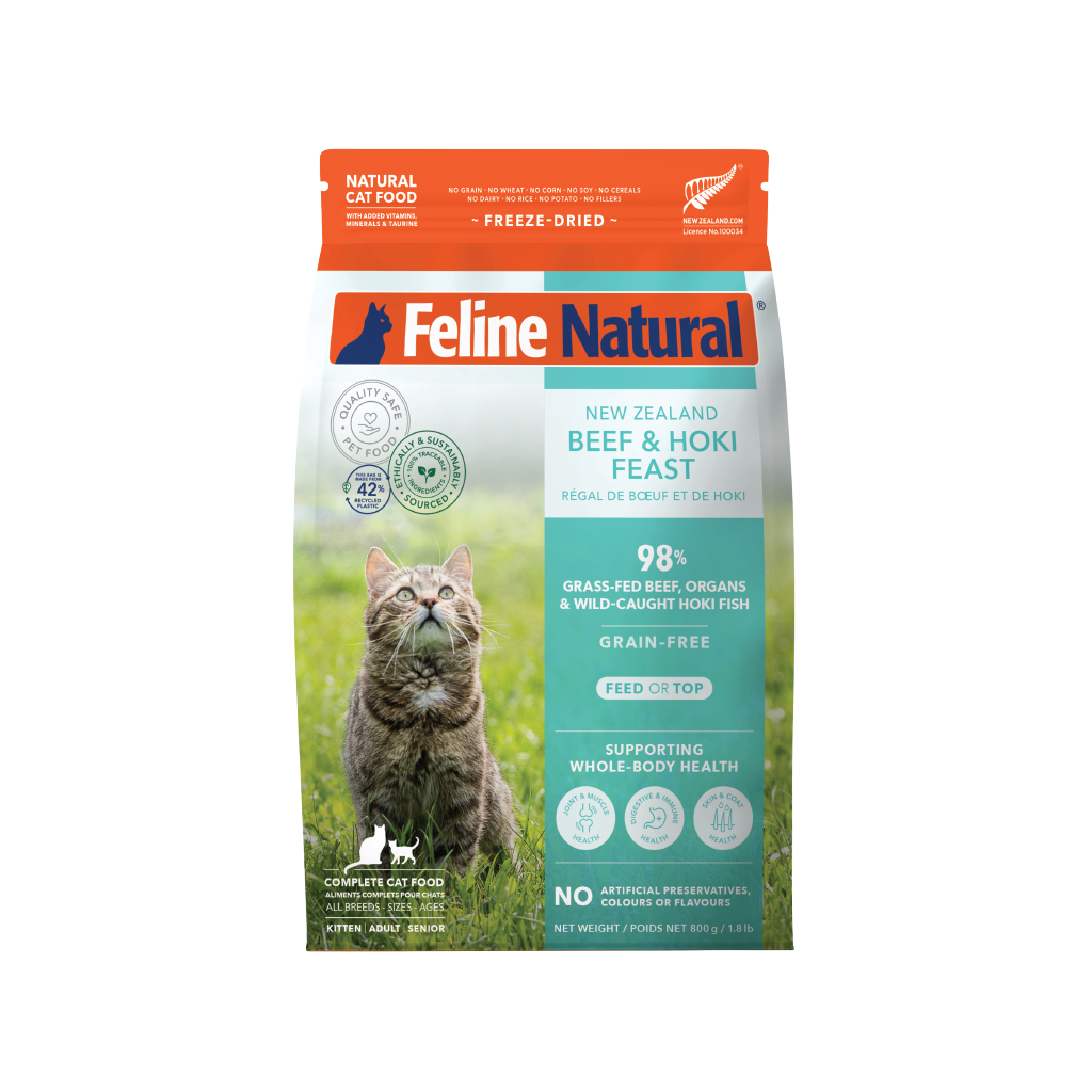 Feline Natural Grain-Free Fd Nz Beef & Hoki Feast 800G