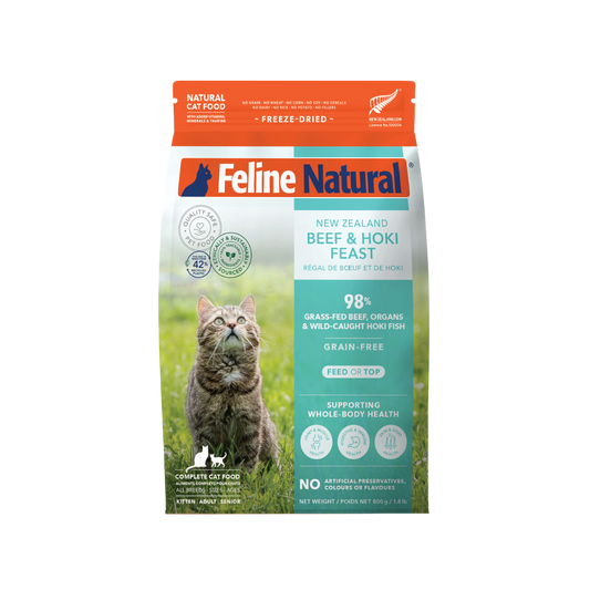 Feline Natural Grain-Free Fd Nz Beef & Hoki Feast 800G