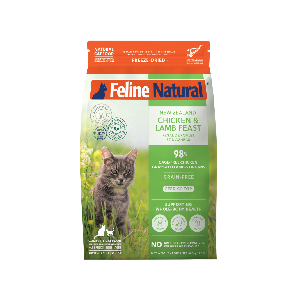 Feline Natural Grain-Free Fd Nz Chicken & Lamb Feast 800G