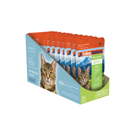 Feline Natural Gf Chicken & Lamb Feast 85G 12Pk (Om12)