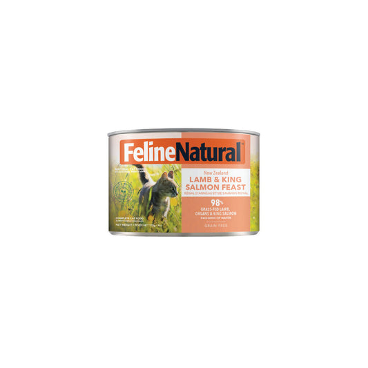 Feline Natural Nz Lamb & King Salmon Feast 170G 12Pk (Om12)