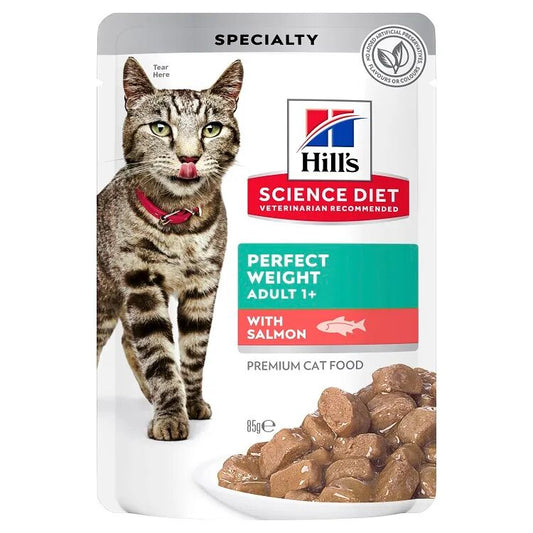 Hills Cat Adult Perfect Weight Pouches Salmon 85G 12Pack