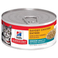 Hills Science Diet Adult Indoor Savoury Chicken Entree Canned Cat Food 156g x 24 Pack
