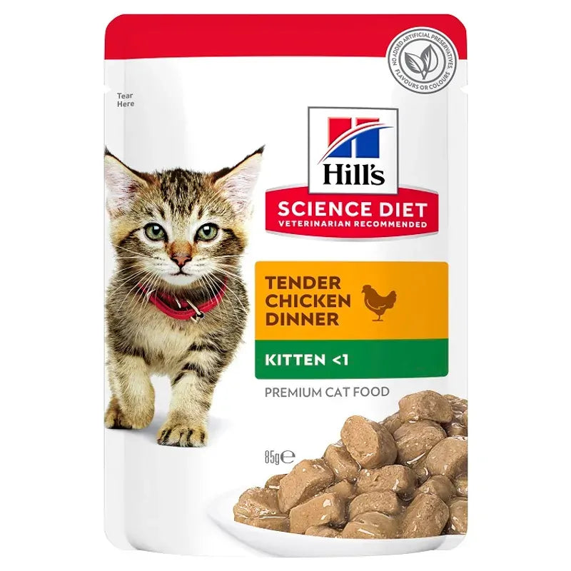 Hills Kitten Chicken Pouches 85G 12Pk (Om12)