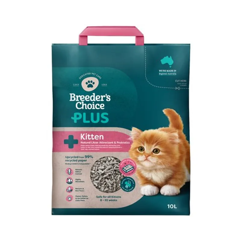 Breeders Choice Plus Kitten Litter 10Ltr