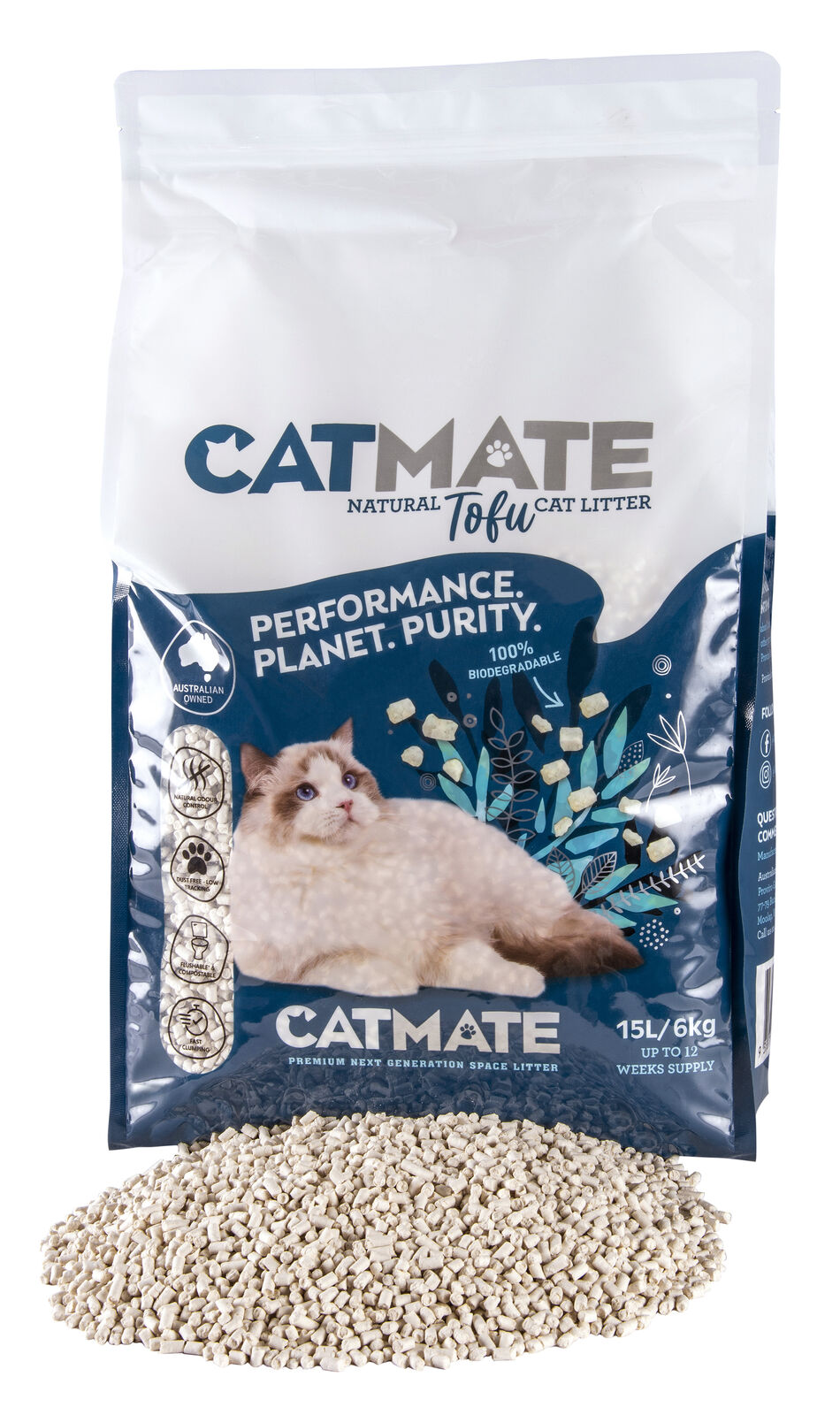Catmate Natural Tofu Cat Litter 6Kg