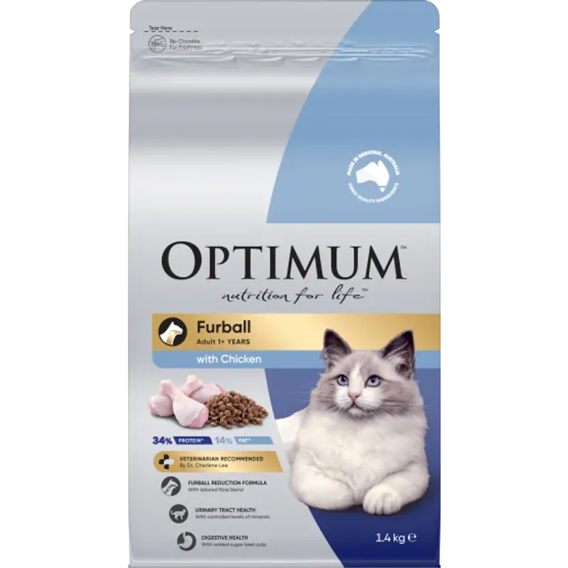 Optimum Cat Furball Chicken 1.4Kg
