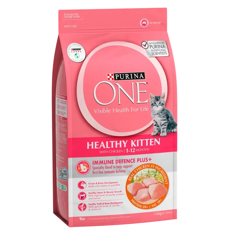 Purina One Kitten Dry Active Chicken 1.4Kg