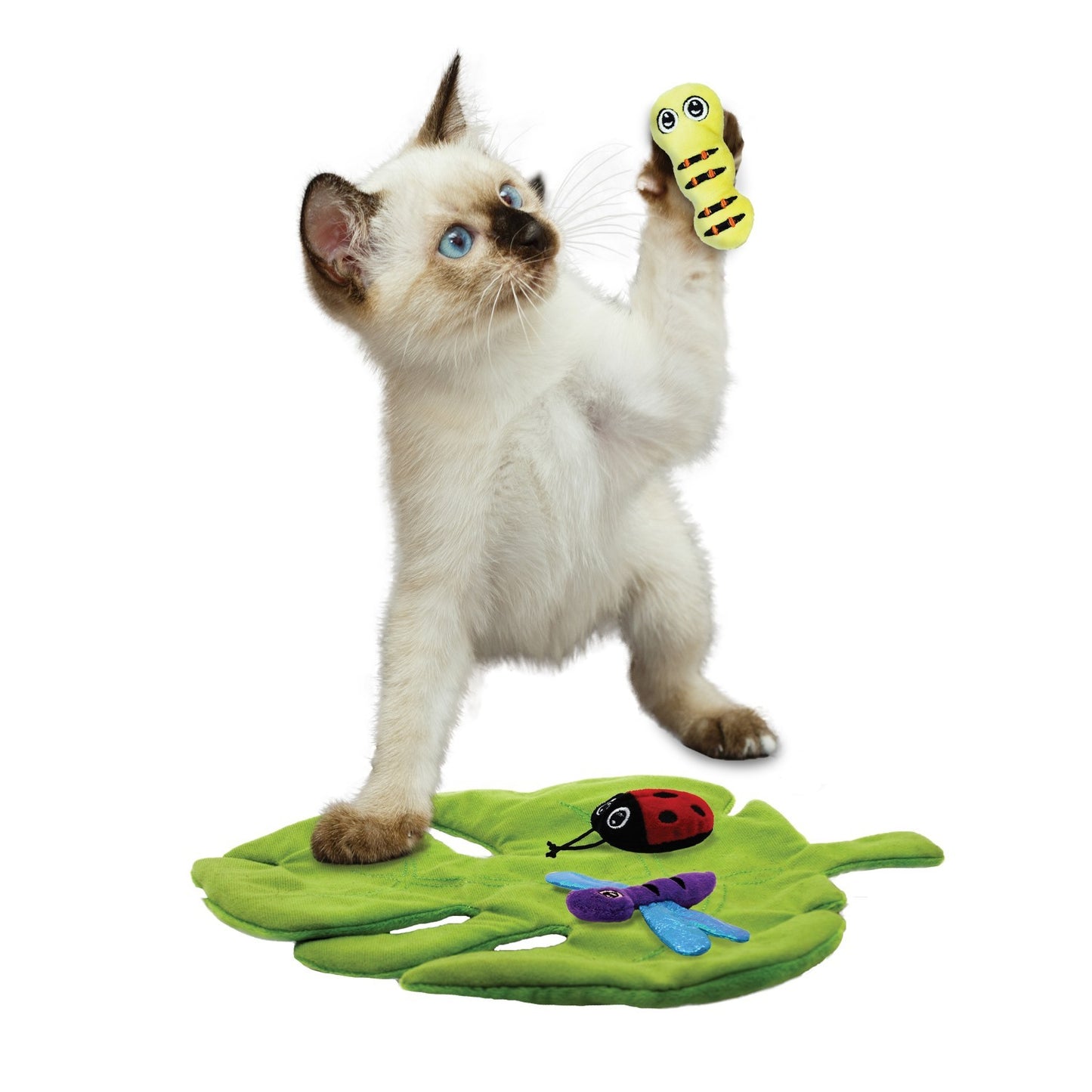 KONG Pull-A-Partz Bugz Interactive Plush Catnip Cat Toy