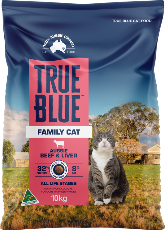 True Blue Family Cat Aussie Beef & Liver 10kg