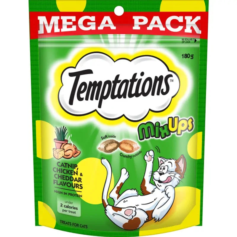 Temptations Mixups Catnip Chkn Che Mega 180G 5Pk(Om5)