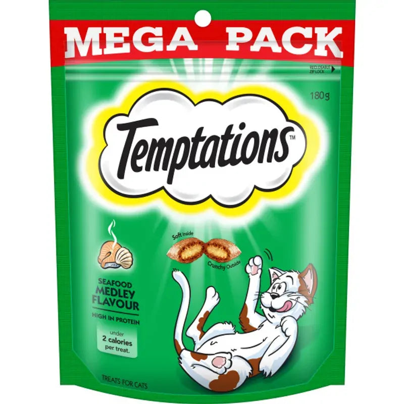 Temptations Snacks Seafood Medley 180G 5Pk(Om5)