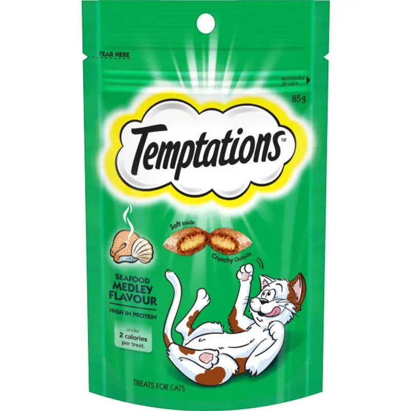 Temptations Snacks Seafood Medley 85G 6Pk (Om6)