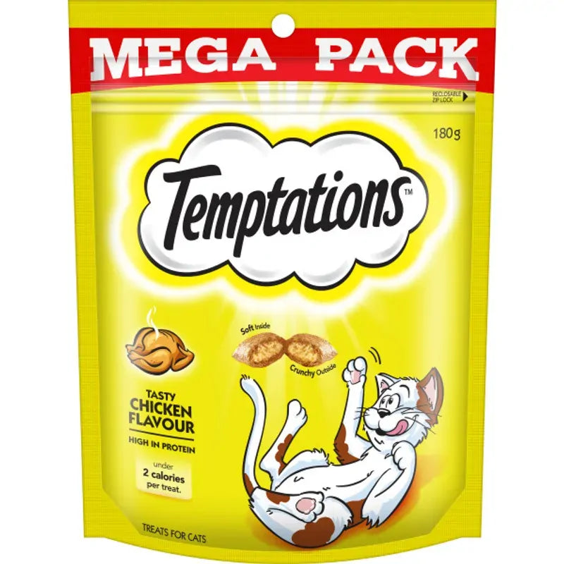 Temptations Snacks Tasty Chicken 180g 5 Pack