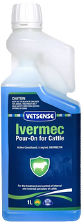 Vetsense Ivermec Pour-On For Cattle 1L