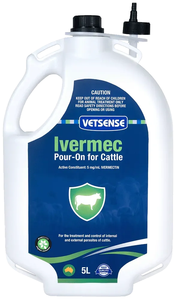 Vetsense Ivermec Pour-On for Cattle 5L