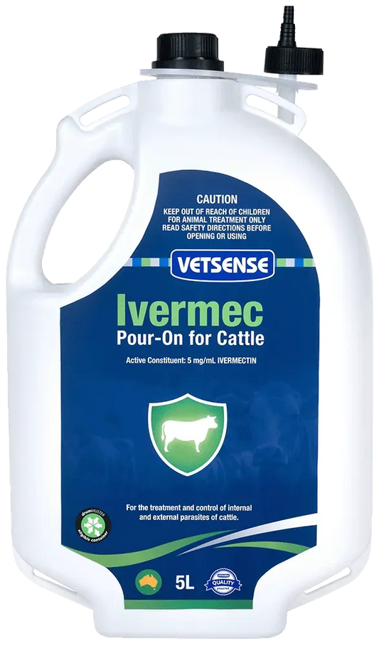 Vetsense Ivermec Pour-On for Cattle 5L