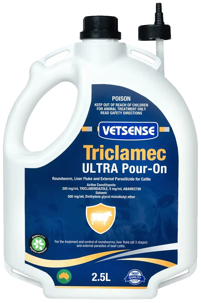Vetsense Triclamec Ultra Pour-On for Cattle 2.5L