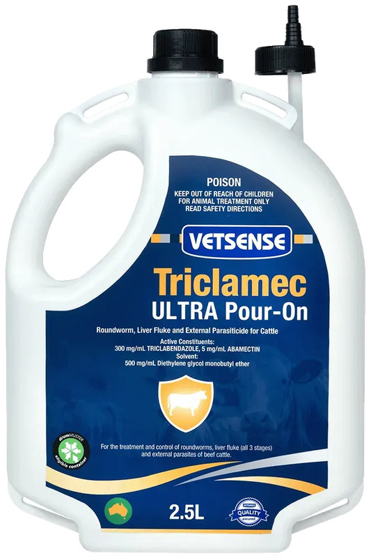 Vetsense Triclamec Ultra Pour-On for Cattle 2.5L