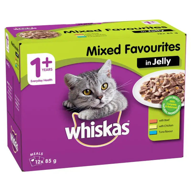 Whiskas Wet Favourites Jelly Mvms 85G 1X12Pk