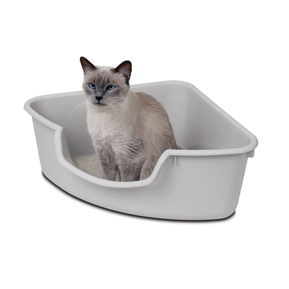 Smartcat Corner Litter Box - Gray