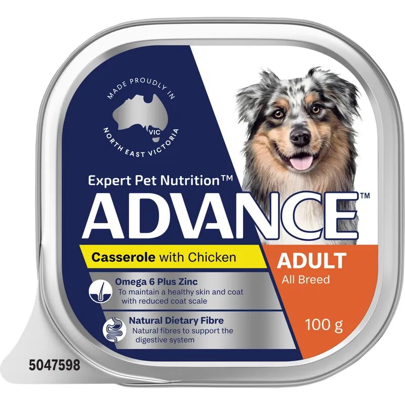 Advance Dog Adult Chicken Cass 100G 12Pack