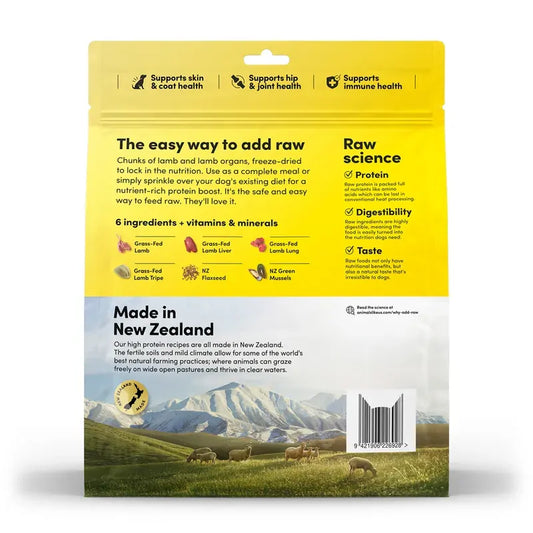 Animals Like Us Grass-Fed Lamb and Lamb Tripe Freeze-Dried Raw Meal or Mixer for Dogs 140g