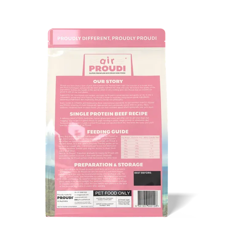 Airproudi Premium Air-Dried Dog Food Beef 400G