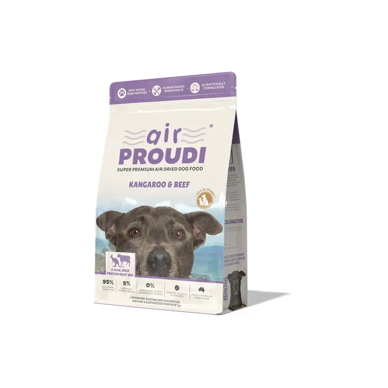 Airproudi Premium Air-Dried Dog Food Kangaroo & Beef 1Kg
