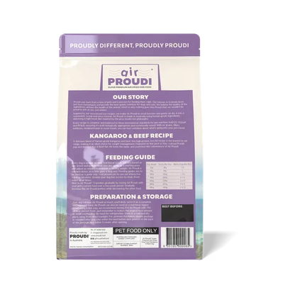 Airproudi Premium Air-Dried Dog Food Kangaroo & Beef 1Kg