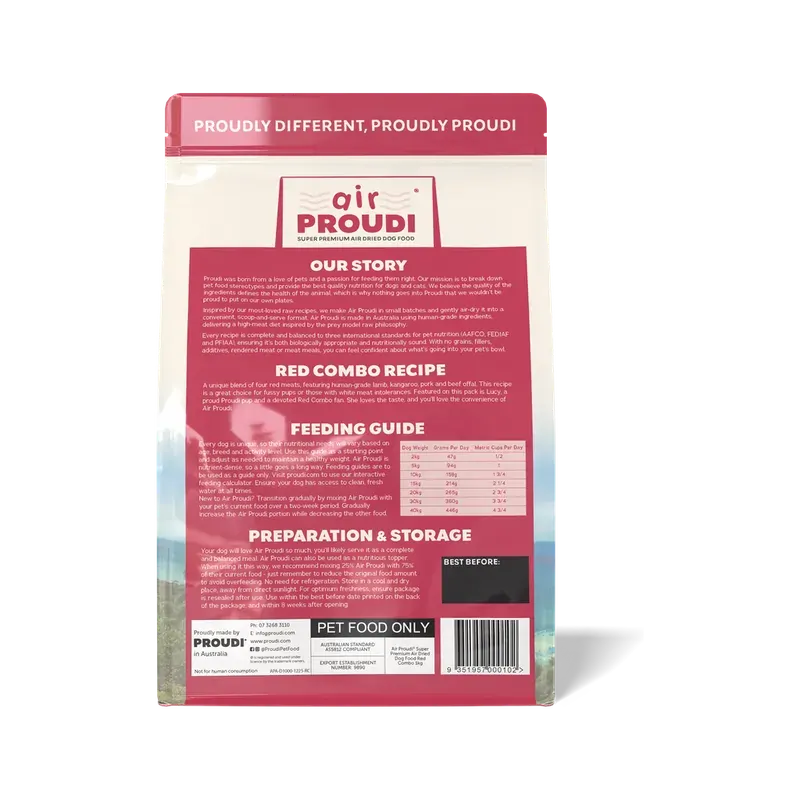 Airproudi Premium Air-Dried Dog Food Red Combo 400G