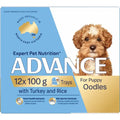 Advance Oodles Puppy Wet Dog Food Turkey 100g Trays 12 Pack