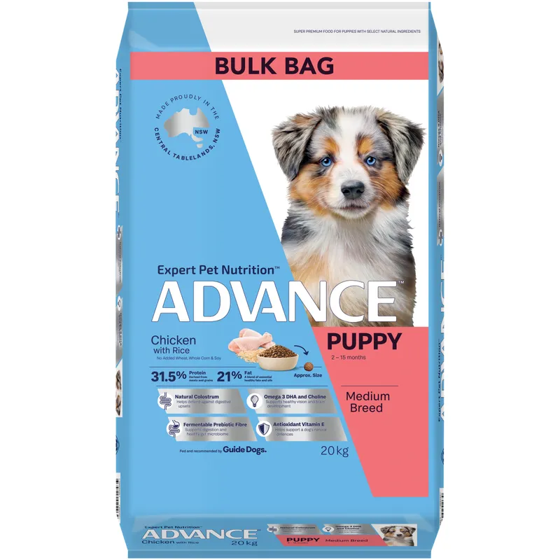 Advance Dog Puppy Medium Brd Chic With Rice 20Kg