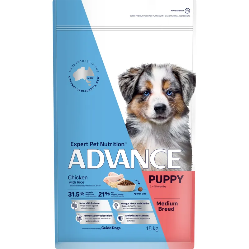 Advance Dog Puppy Plus Growth Med Breed Chicken 15Kg