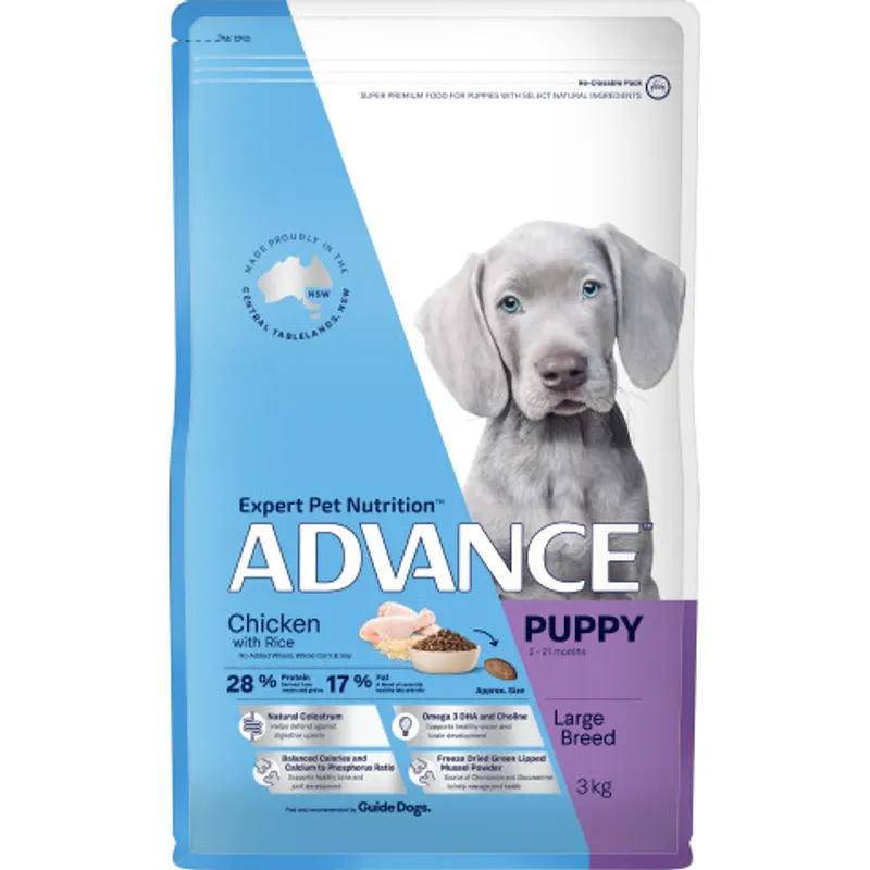 Advance Dog Puppy Plus Growth Lrg Breed Chick 3Kg