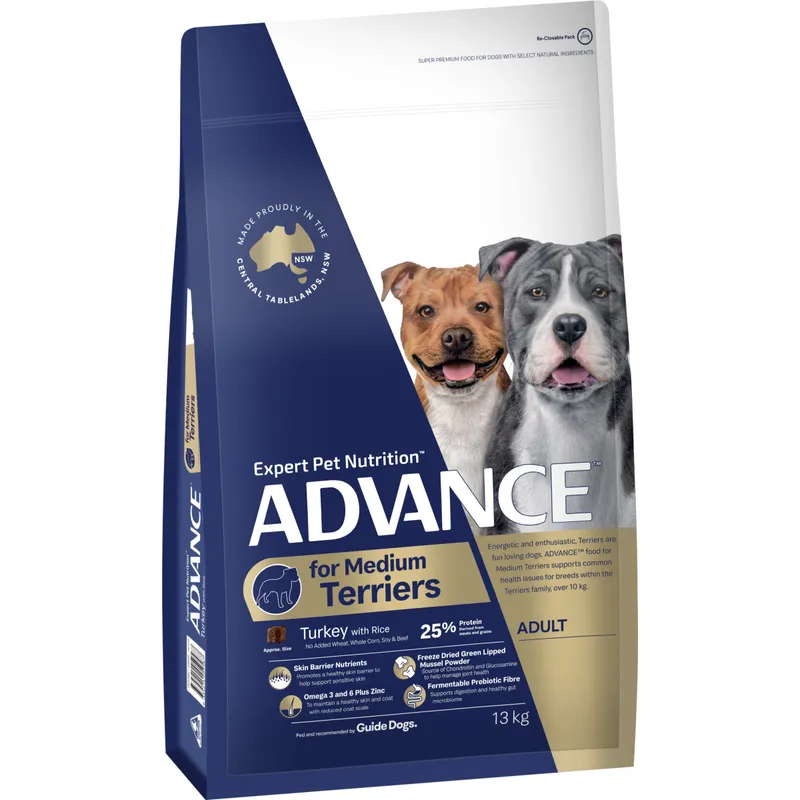 Advance Dog Dry Adult Dog Terrier Medium 13Kg